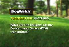 What are the features on my Performance Series (PT4) transmitter?